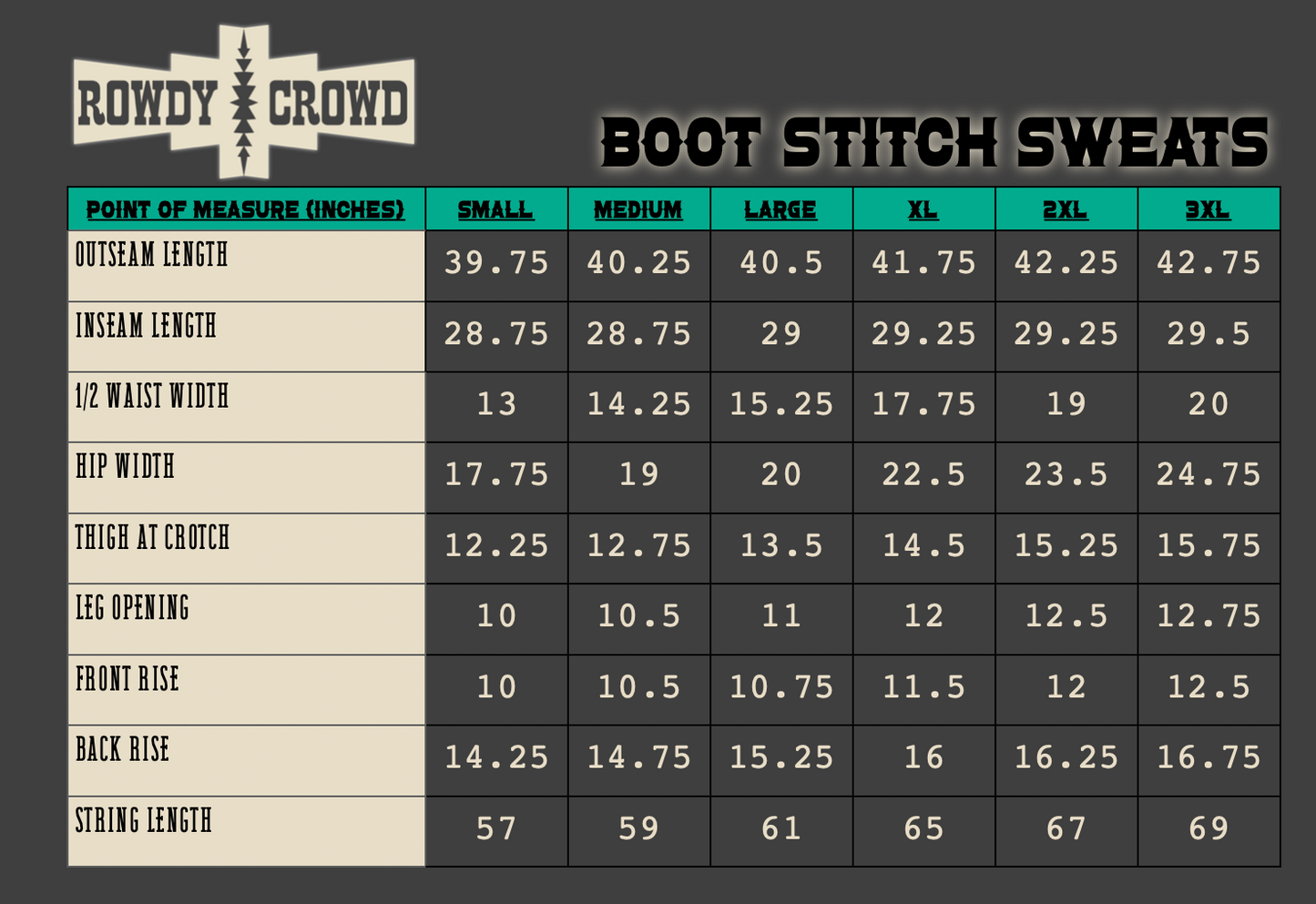 Boot Stitch Sweats